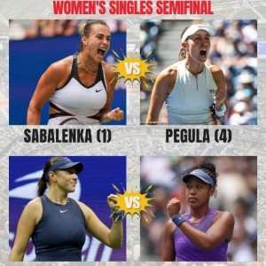 美网女单半决赛对阵：萨巴伦卡vs佩古拉、大坂直美vs阿尼西莫娃
